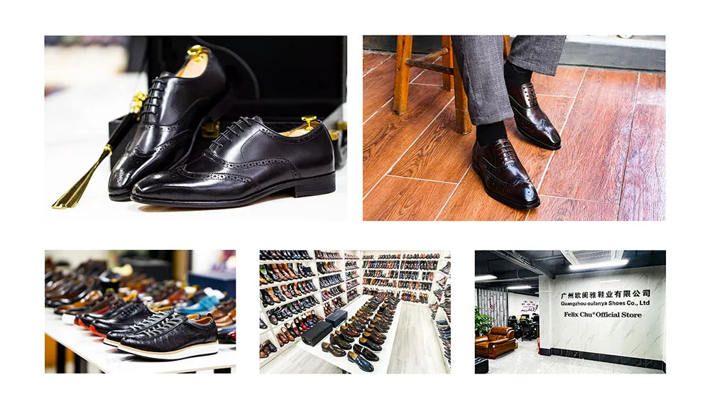 Zapatos Oxford de cuero con diseño wholecut