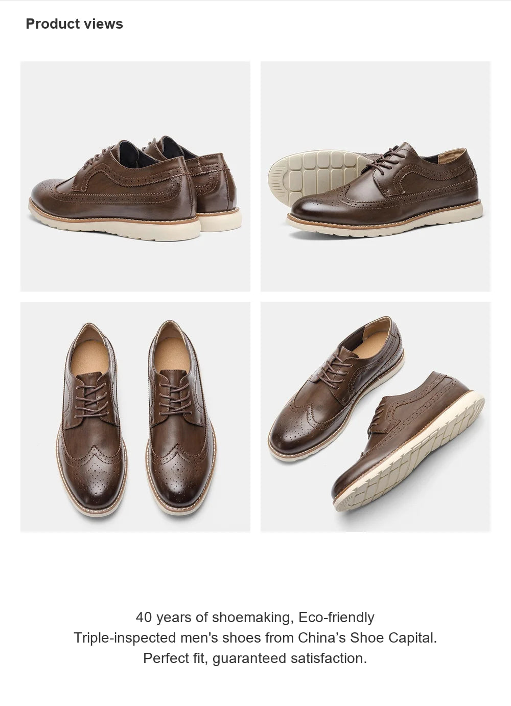 Zapatos Derby de hombre en PU con cordones