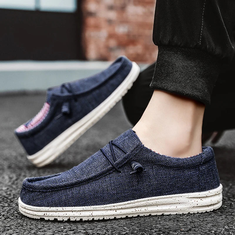 Zapatillas de lona con ajuste elástico y forro de algodón