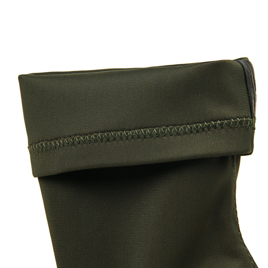 Botas tipo media de seda con taco bloque de 10 cm