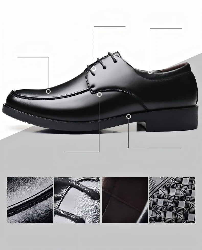 Zapatos de vestir negros de microfibra en dos modelos