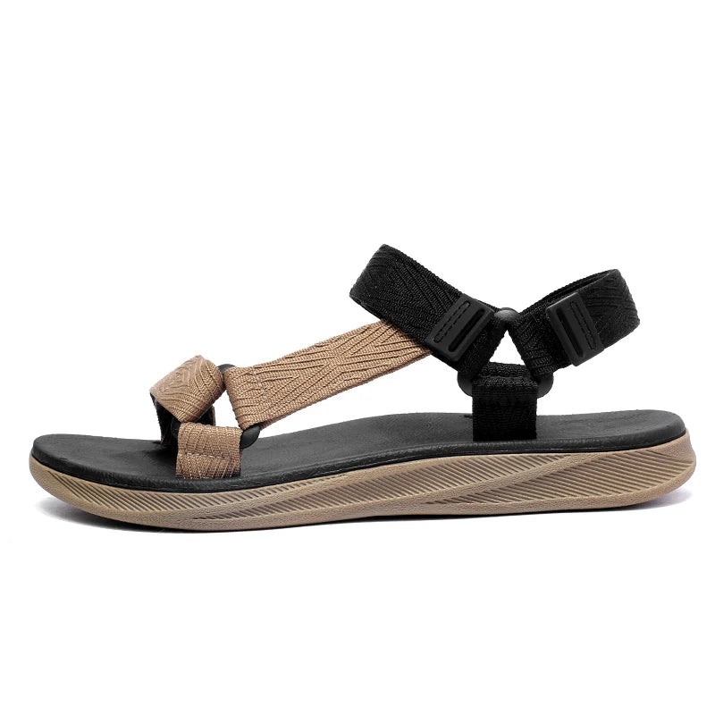 Sandalias de lona para hombre con ajuste de abrojo
