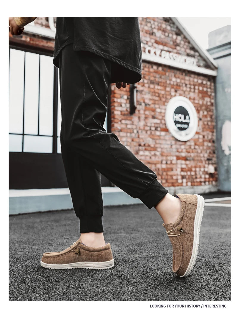 Zapatillas de lona con ajuste elástico y forro de algodón