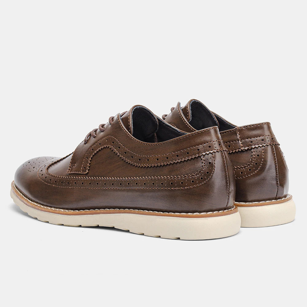 Zapatos Derby de hombre en PU con cordones