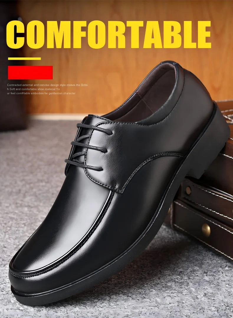Zapatos de vestir negros de microfibra en dos modelos