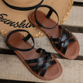 Sandalias de estilo romano con tira posterior y taco bajo