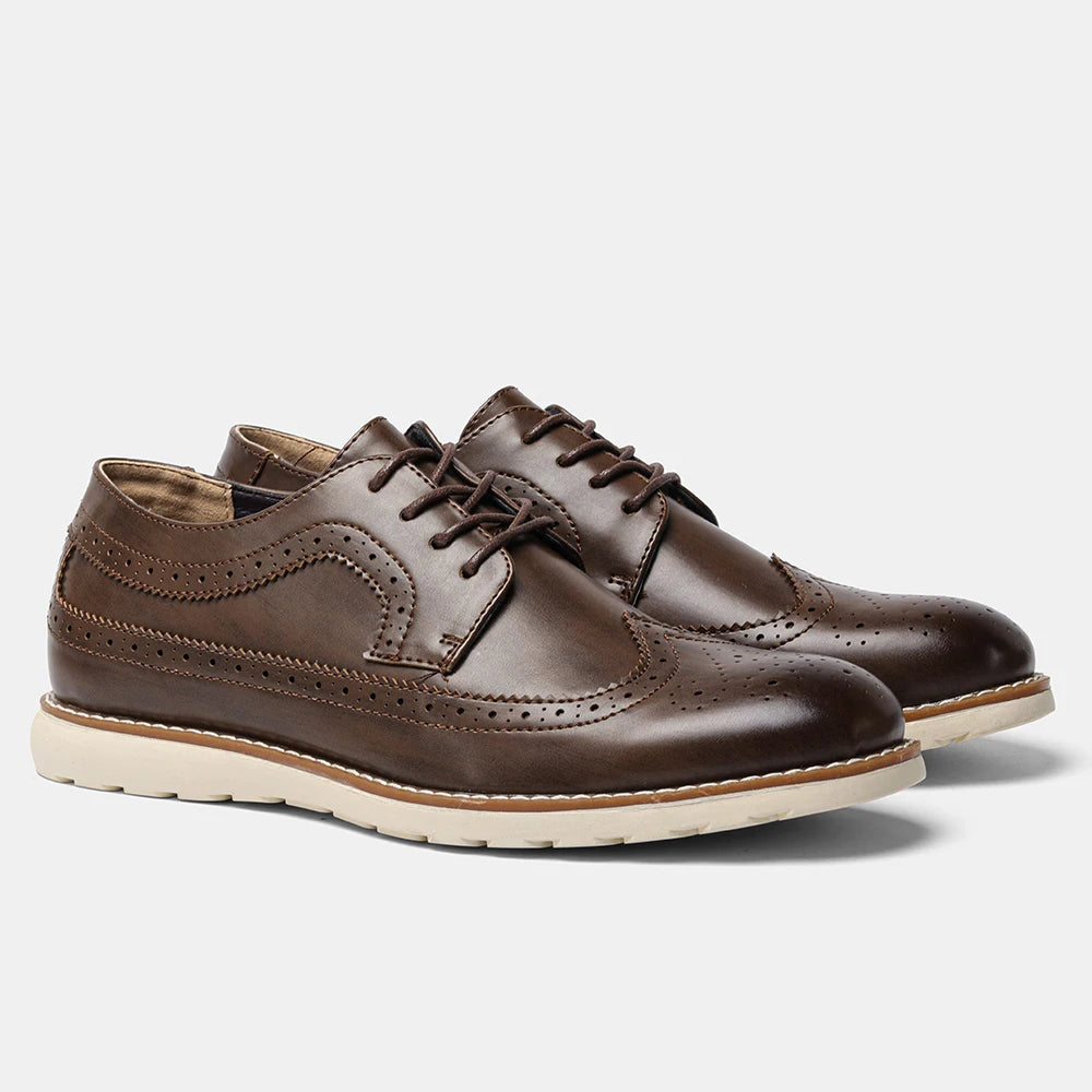 Zapatos Derby de hombre en PU con cordones