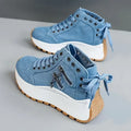 Zapatillas casuales de mujer en PU con base baja