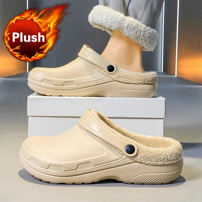 Zuecos de hombre de EVA con diseño calado y base elevada