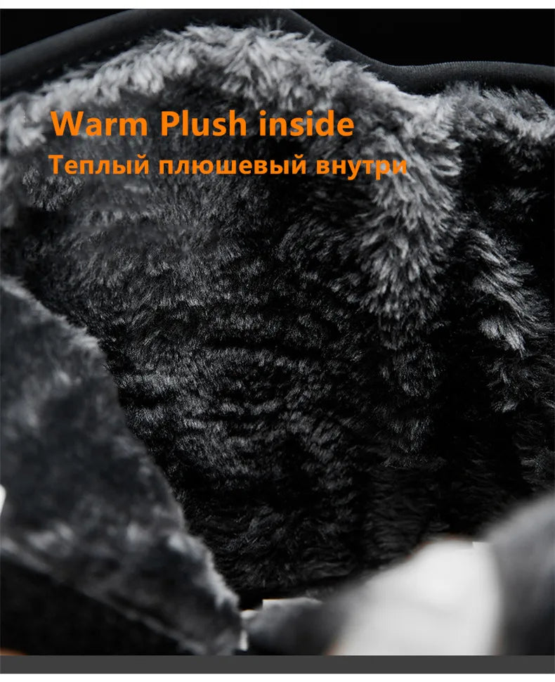 Botas de invierno de tejido elástico con interior de peluche