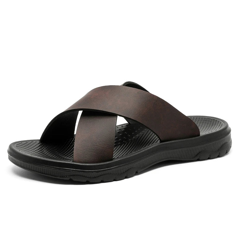 Sandalias de tiras para hombre con suela de goma