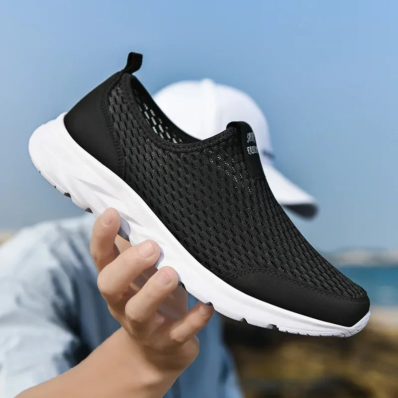 Zapatillas unisex de tela con construcción cosida