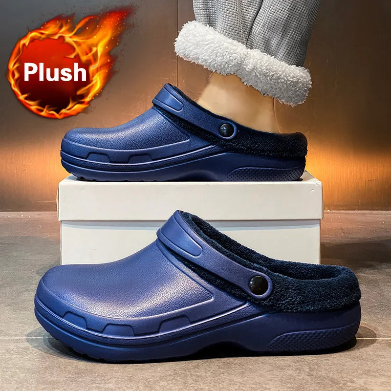 Zuecos de hombre de EVA con diseño calado y base elevada