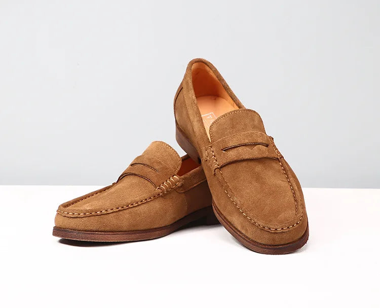 Mocasines driving de cuero con interior de cuero