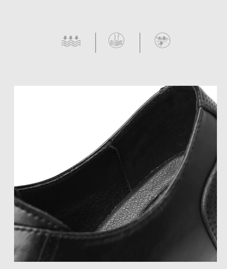Zapatos Derby de PU con picado brogue