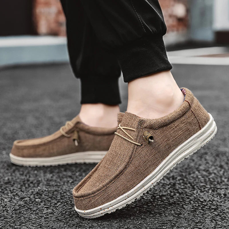 Zapatillas de lona con ajuste elástico y forro de algodón