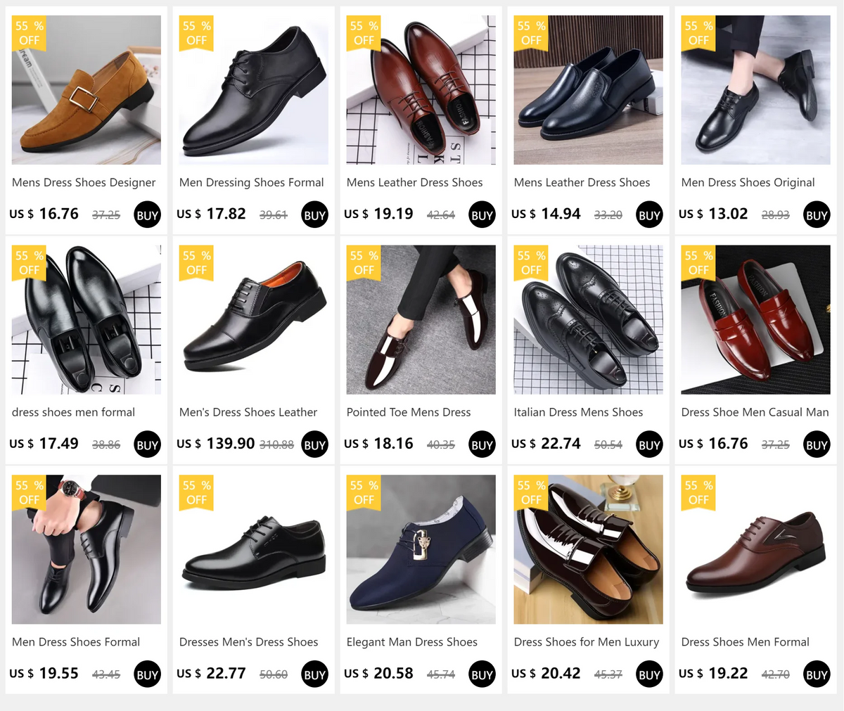 Zapatos de vestir negros de microfibra en dos modelos