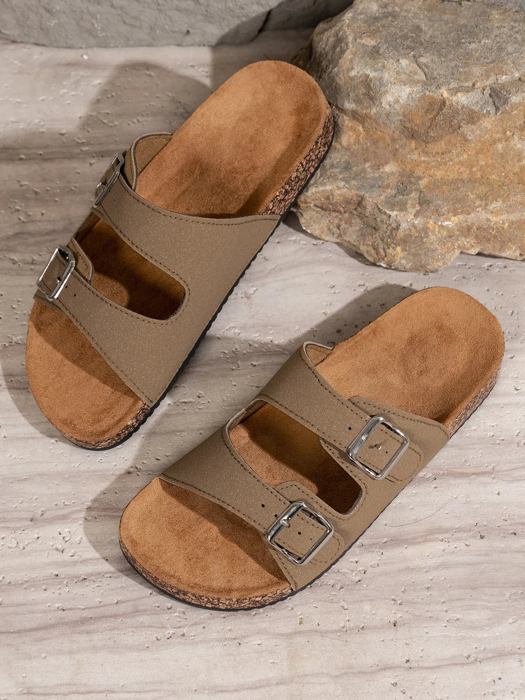 Sandalias de EVA para hombre con doble hebilla