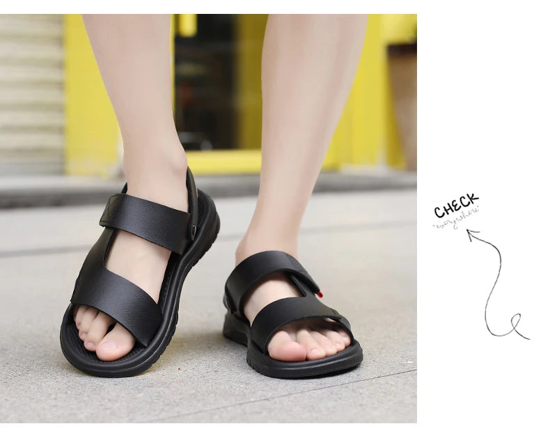 Sandalias de tiras para hombre con suela de goma