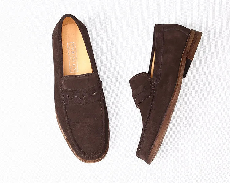 Mocasines driving de cuero con interior de cuero