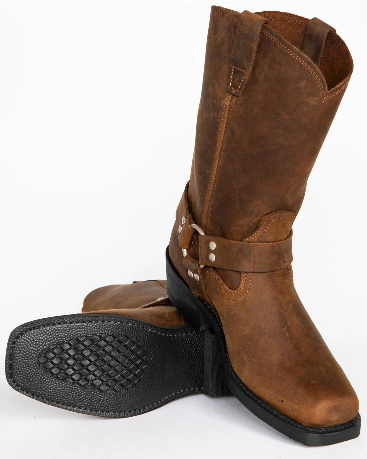 Botas texanas de PU con cierre y punta fina