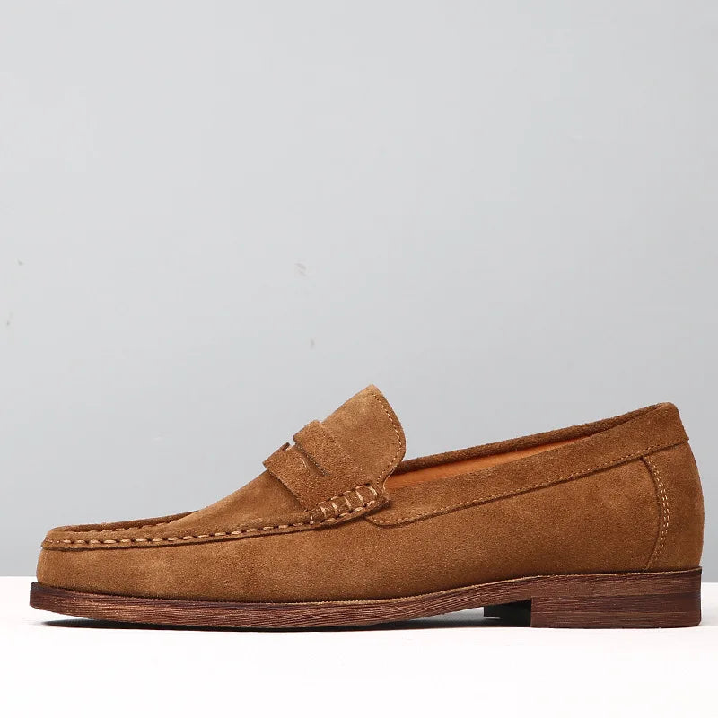 Mocasines driving de cuero con interior de cuero