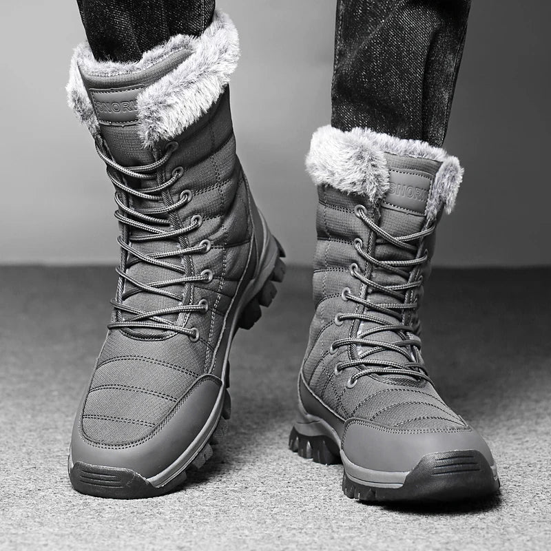 Botas de media caña de lona con interior abrigado