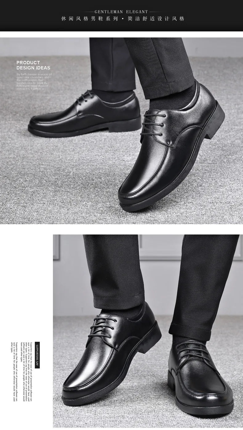 Zapatos de vestir negros de microfibra en dos modelos