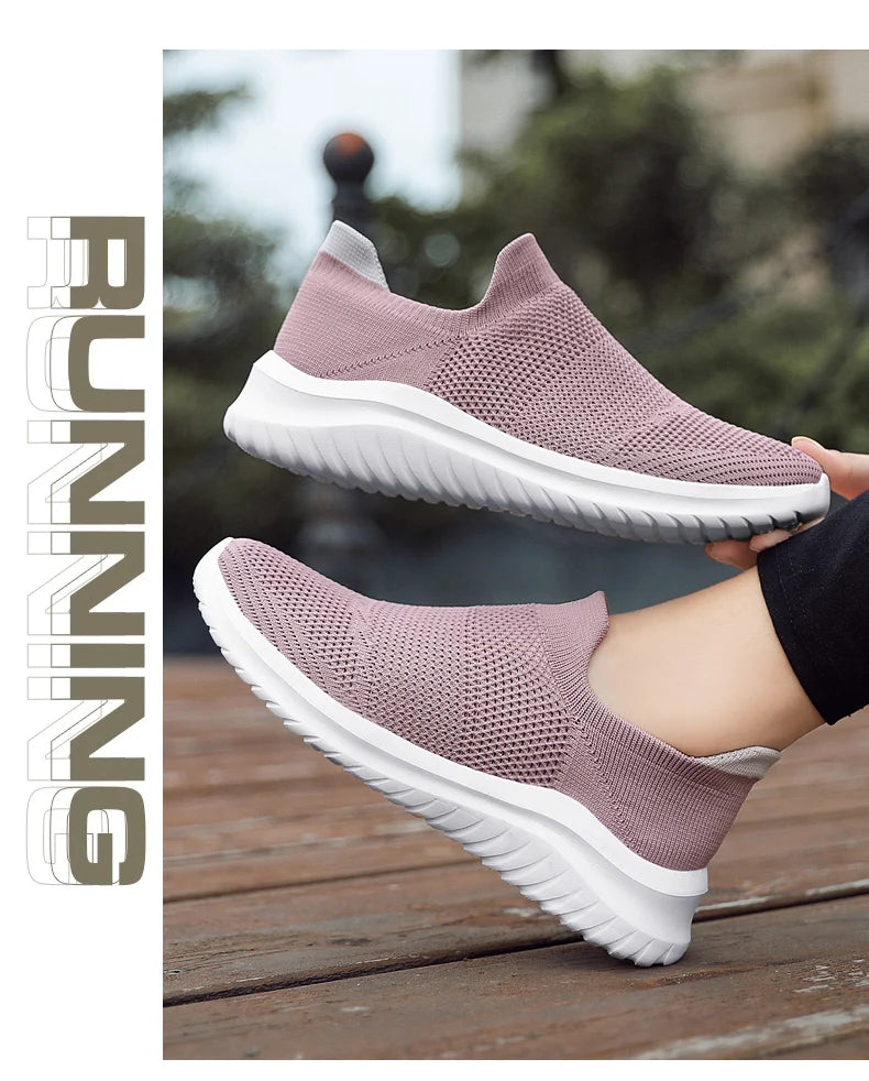 Zapatillas unisex sin cordones con capellada de malla y base de EVA