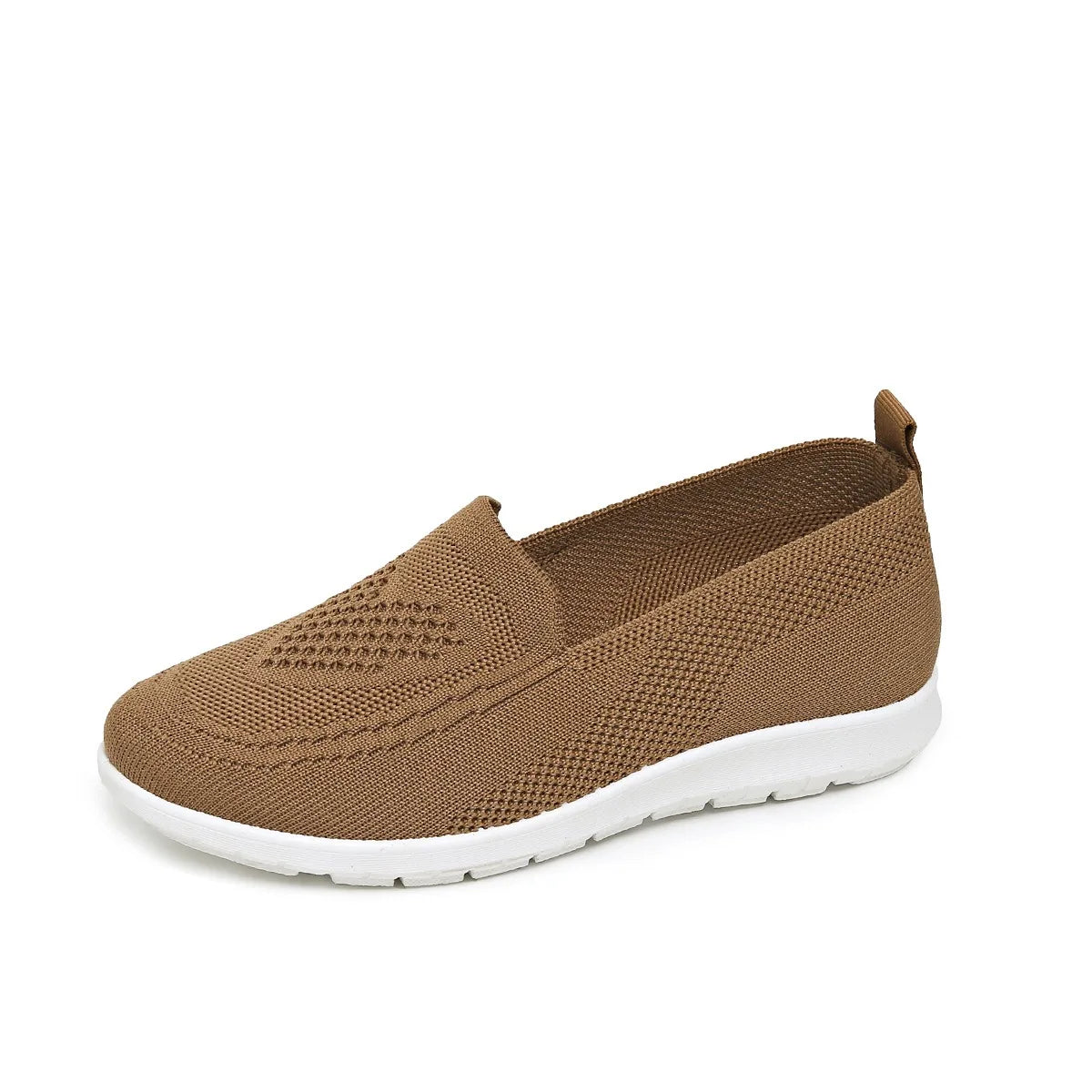 Zapatillas de mujer de malla con construcción cosida