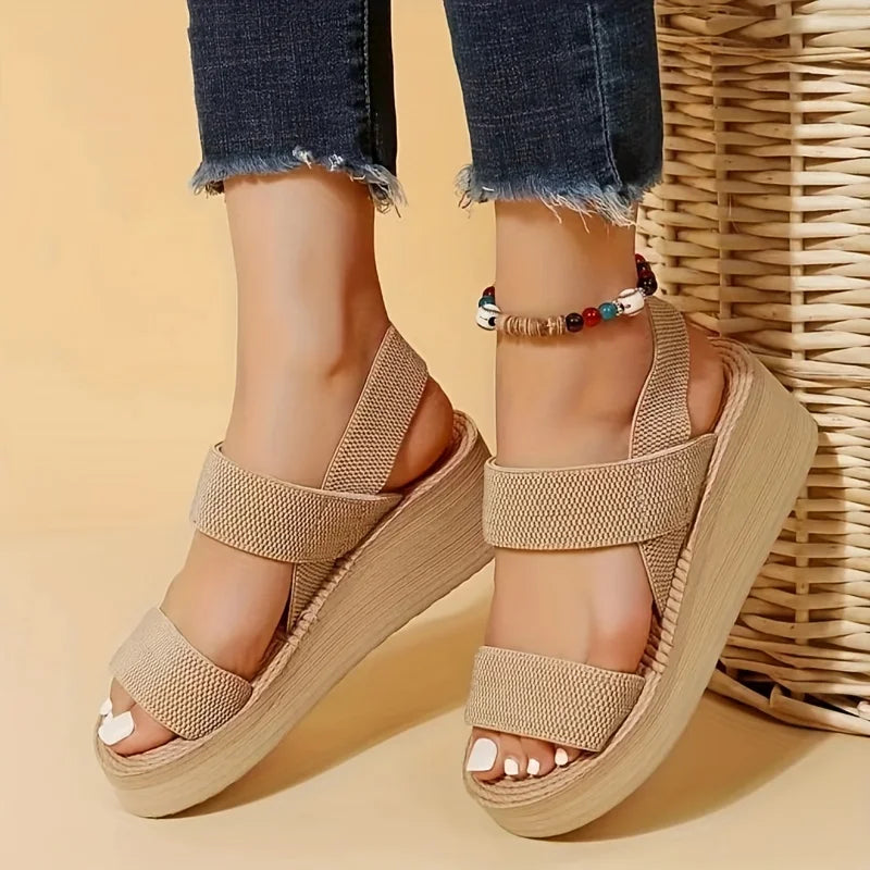 Sandalias de plataforma con tiras al tobillo