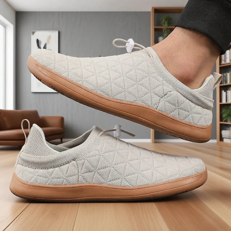 Zapatillas para caminar de malla con ajuste acordonado
