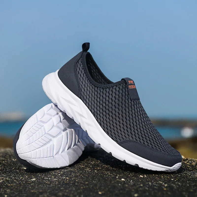 Zapatillas unisex de tela con construcción cosida