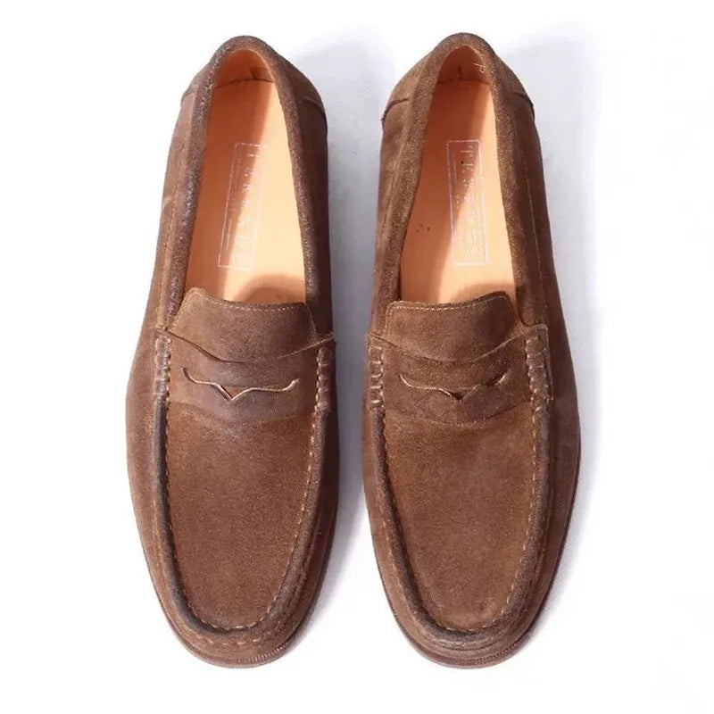 Mocasines driving de cuero con interior de cuero