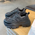 Zapatillas de mujer con plataforma y capellada de malla