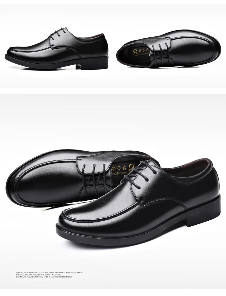 Zapatos de vestir negros de microfibra en dos modelos