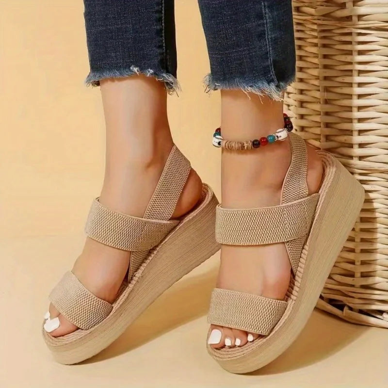 Sandalias de plataforma con tiras al tobillo