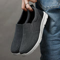 Zapatillas de lona para hombre sin cordones y punta redonda