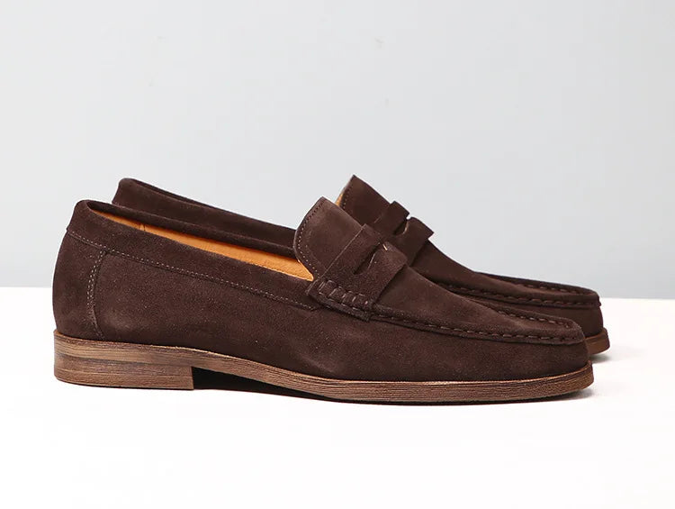 Mocasines driving de cuero con interior de cuero